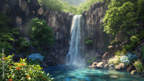 waterfall in plitvice national park