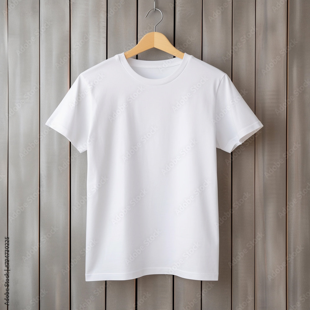 For Mockup White blank t- shirt on hanger For Mockup White blank t- shirt on hanger