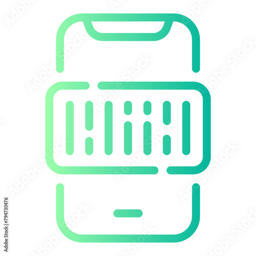 barcode Line Gradient Icon