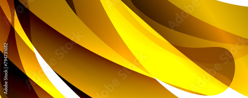 A macro shot of a yellow and black swirl on a white background resembling a petal of a flower. The intricate design looks like it could be on dishware or used as an ingredient in cuisine