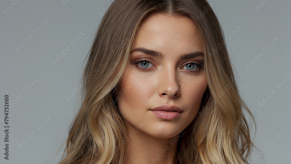 Fototapeta premium beautiful lady with makeup