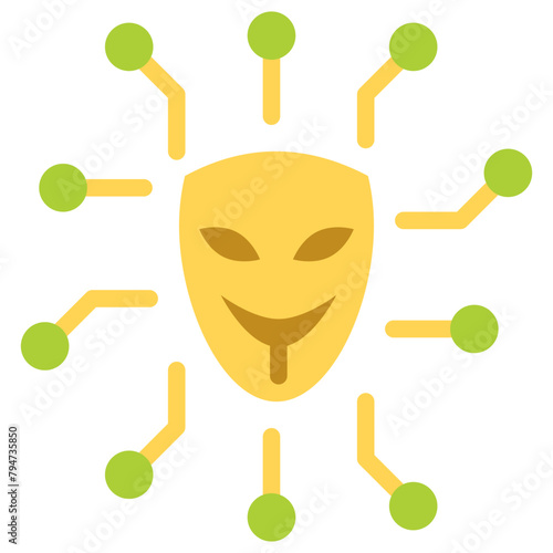 hacker flat icon