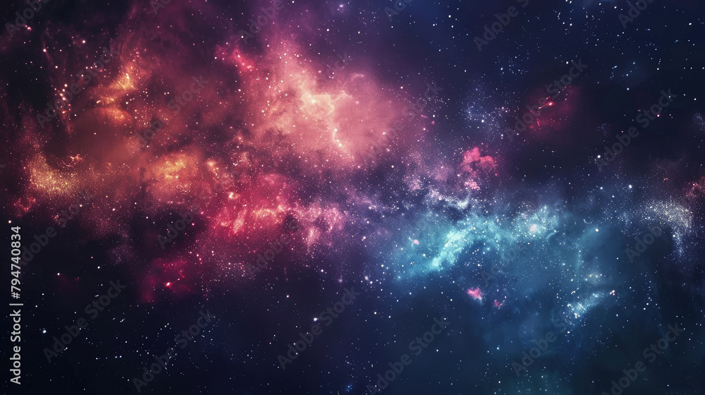 Stellar majesty of the infinite universe revealed in a vibrant cosmic nebula