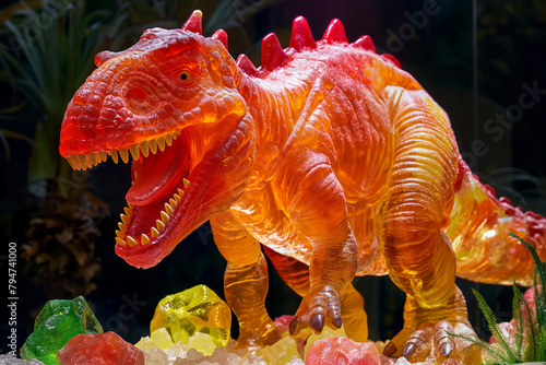 statue, kunst, dekoration, symbol, dinosaurier, gummi, orange, gelb, hintergrund, dunkel, statue, art, decoration, symbol, dinosaur, rubber, orange, yellow, background, dark