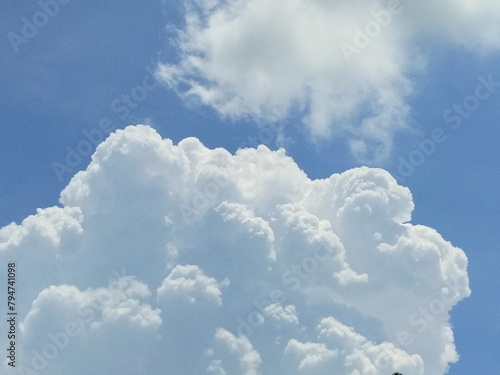 background view of blue sky and white clouds