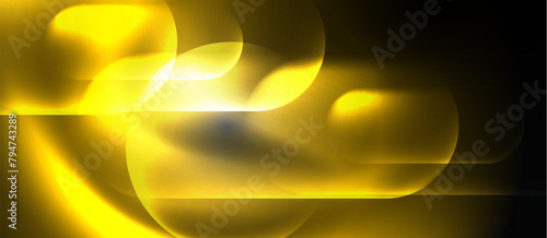 A close up of an amber automotive lighting featuring a yellow light on a black background, emitting a warm glow with hints of electric blue. The circular pattern creates a mesmerizing effect