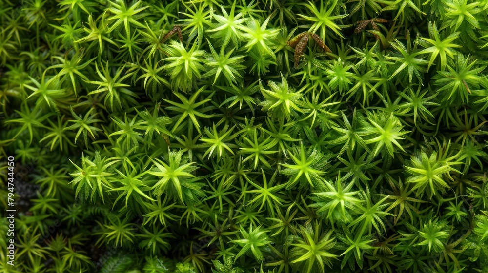 green moss on the ground - Microforest Landscape green moss on the ground - Microforest Landscape