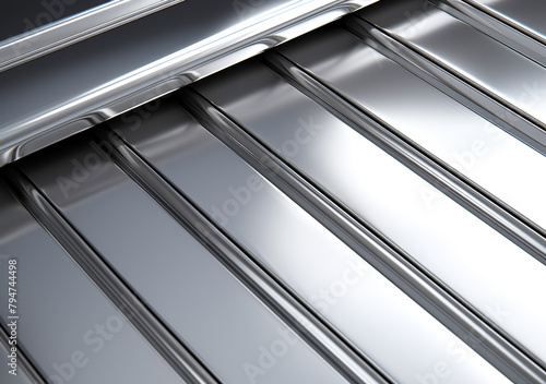 Modern geometric silver striped texture - abstract metallic linear pattern design backdrop