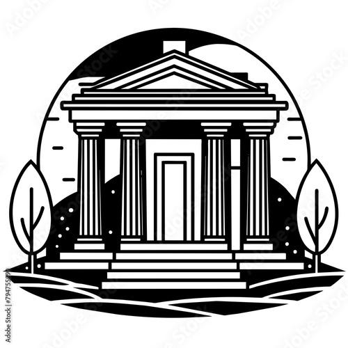 Ra-temple-minimalist-scene - Vector - Vector art - Vector illustration - Vector design - Latest Vector - Ultimate Vector - Premium Vector - Vector pro - Premium illustration