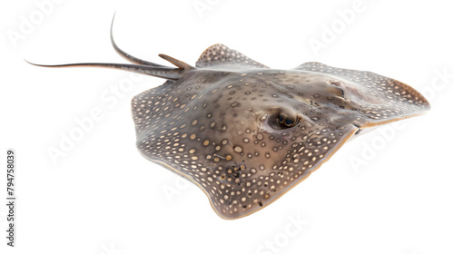 Stingray fish tropical water animal isolated on a white background, aquatic animal
