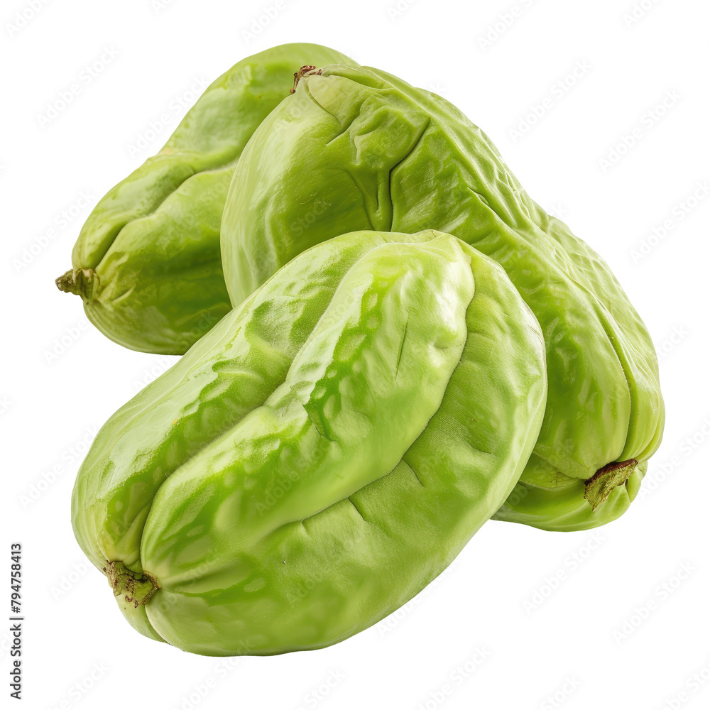 Fototapeta premium Chayote displayed on a transparent background