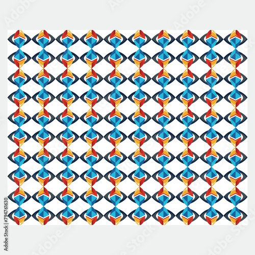 Flat design colorful geometric pattern