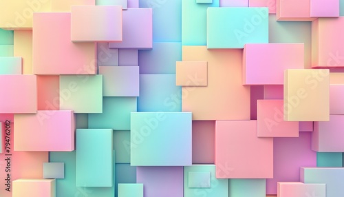A colorful wall made of squares of different colors by AI generated image photo