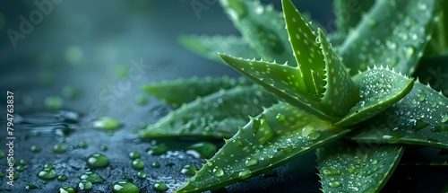 Comparison of aloe vera leaves with extracted gel and whole plant. Concept Aloe Vera Leaves, Extracted Gel, Whole Plant, Comparison