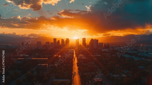 A panoramic view of a cityscape at sunset, representing the journey and resilience of those living with autoimmune and autoinflammatory arthritis.