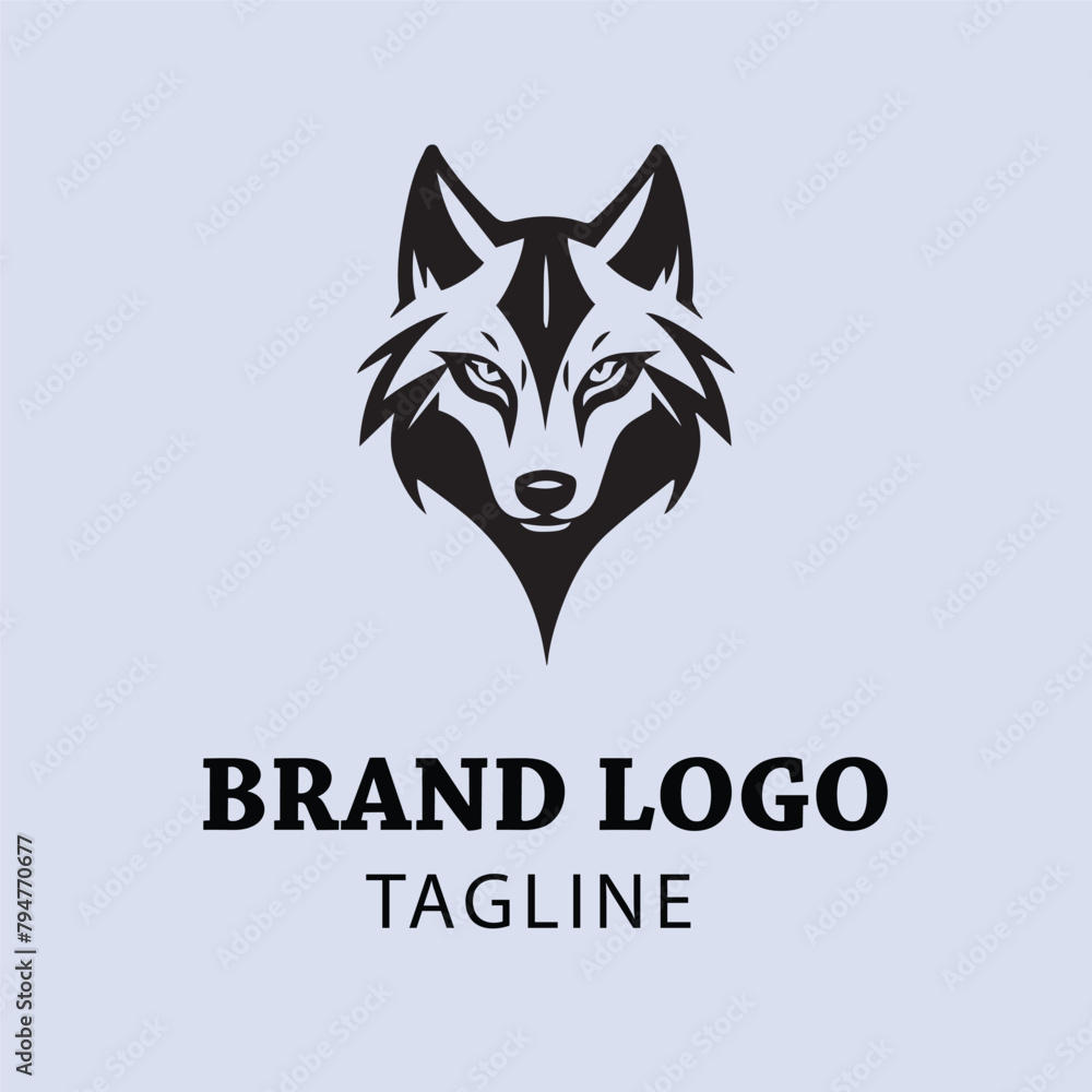 wolf vector design logo 