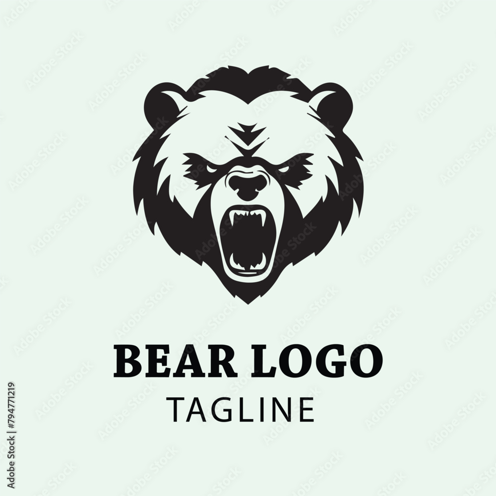 bear vector design logo 