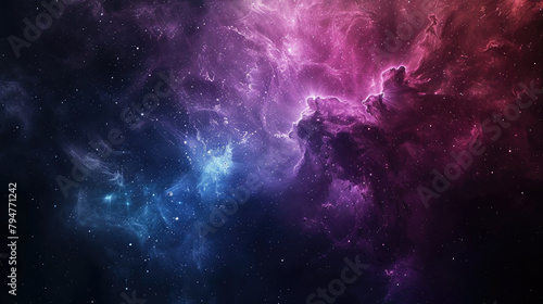Galaxy background with nebulae combines color and light to depict the wonders of outer space