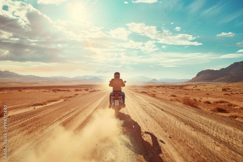 motorbike in the desert motorbike in the desert
