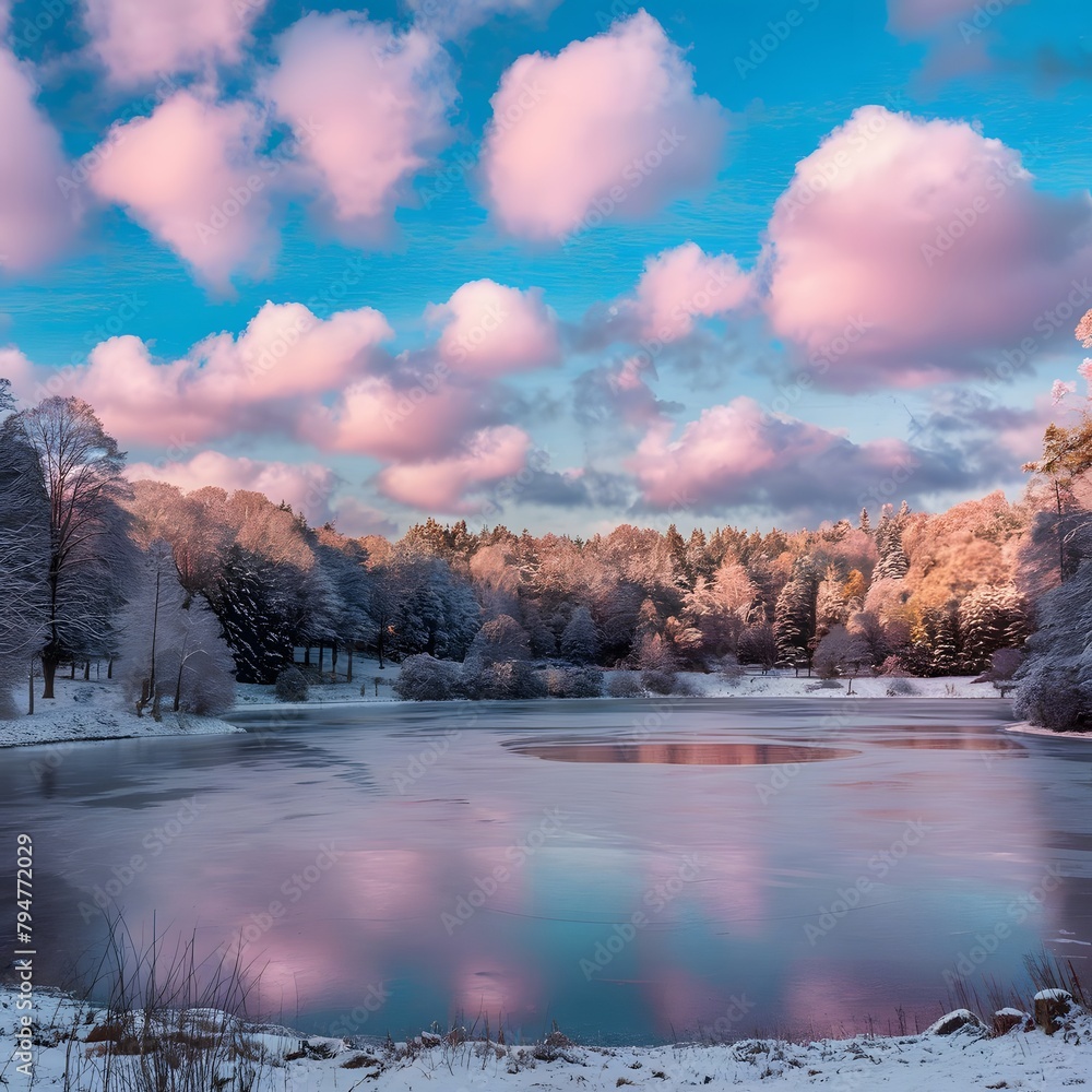 sunrise over the river