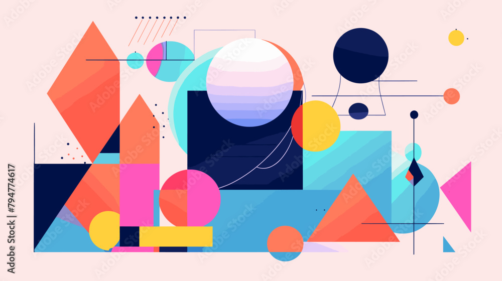 Obraz premium Concept vector illustration of presentation background.