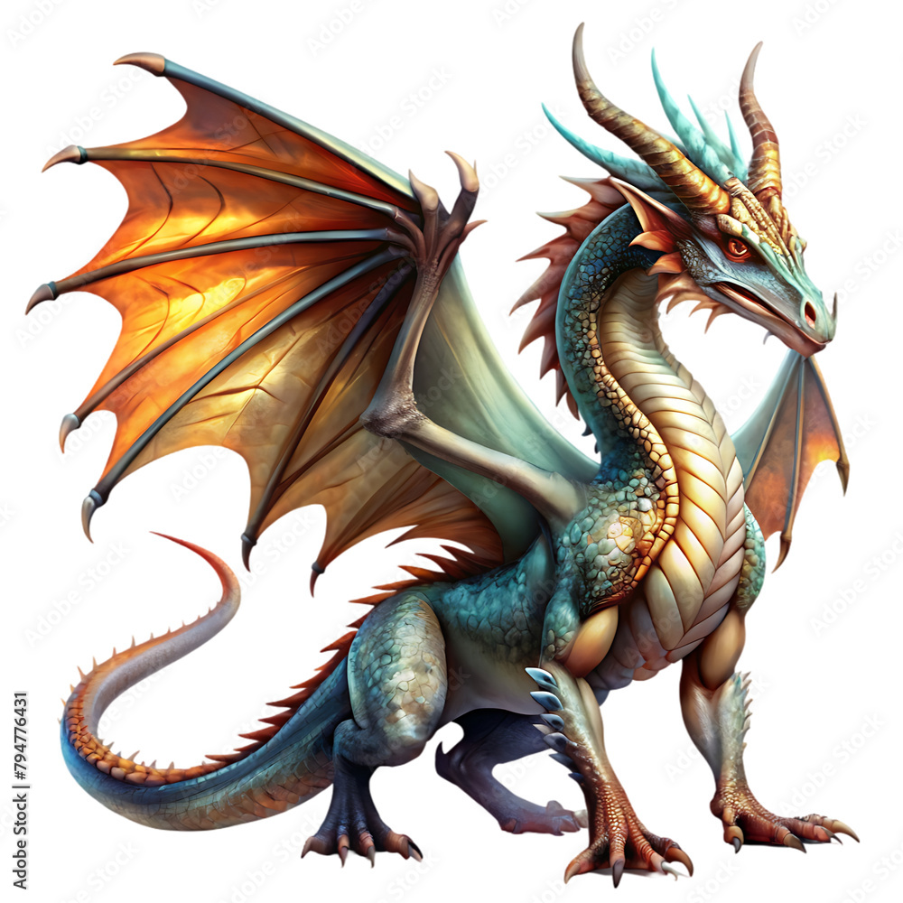 dragon with wings sitting transperant background dragon with wings sitting transperant background