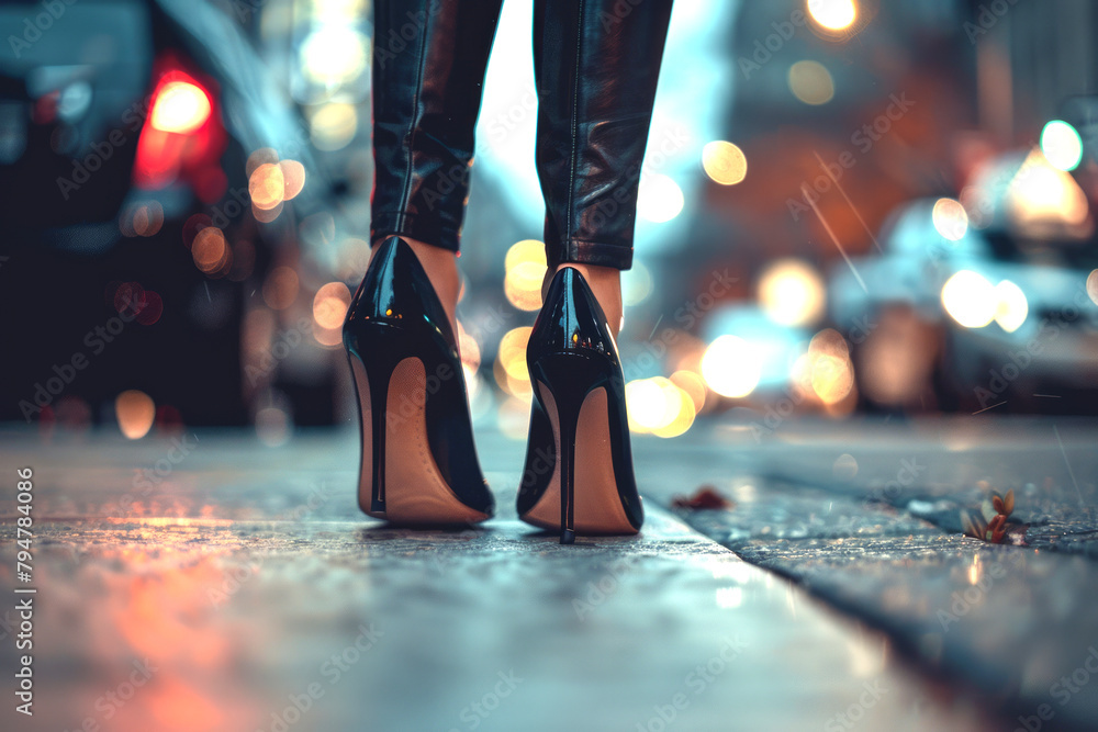 Fototapeta premium trendy fashionalble woman shoes