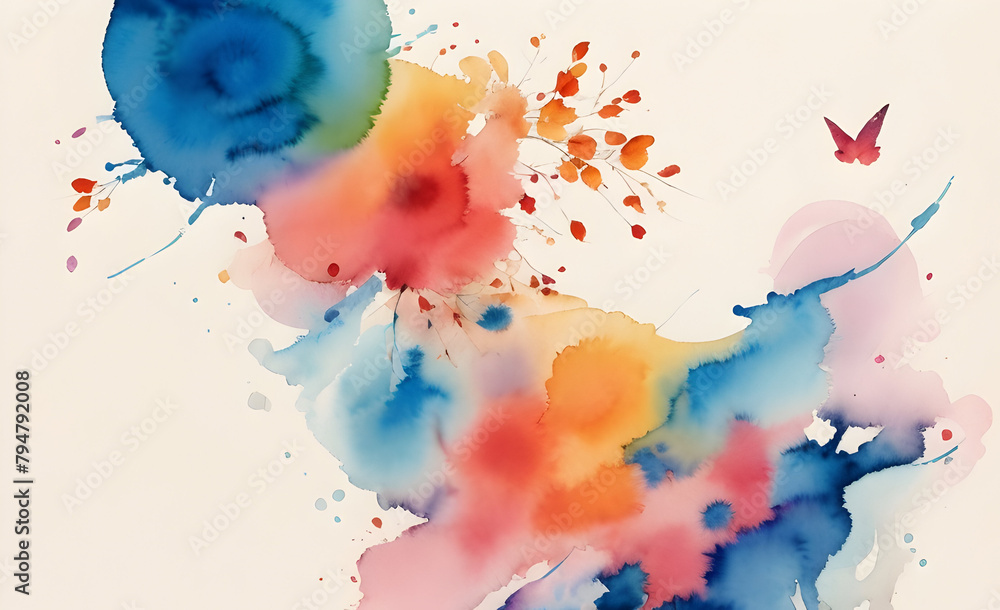 Abstract vibrant paint art natural background 