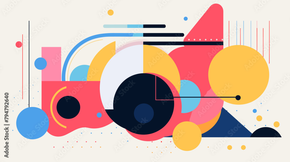 Obraz premium Concept vector illustration of presentation background.