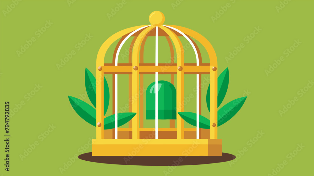 A birdcage made entirely from sustainable bamboo is featured highlighting the use of environmentally friendly materials in pet habitats.