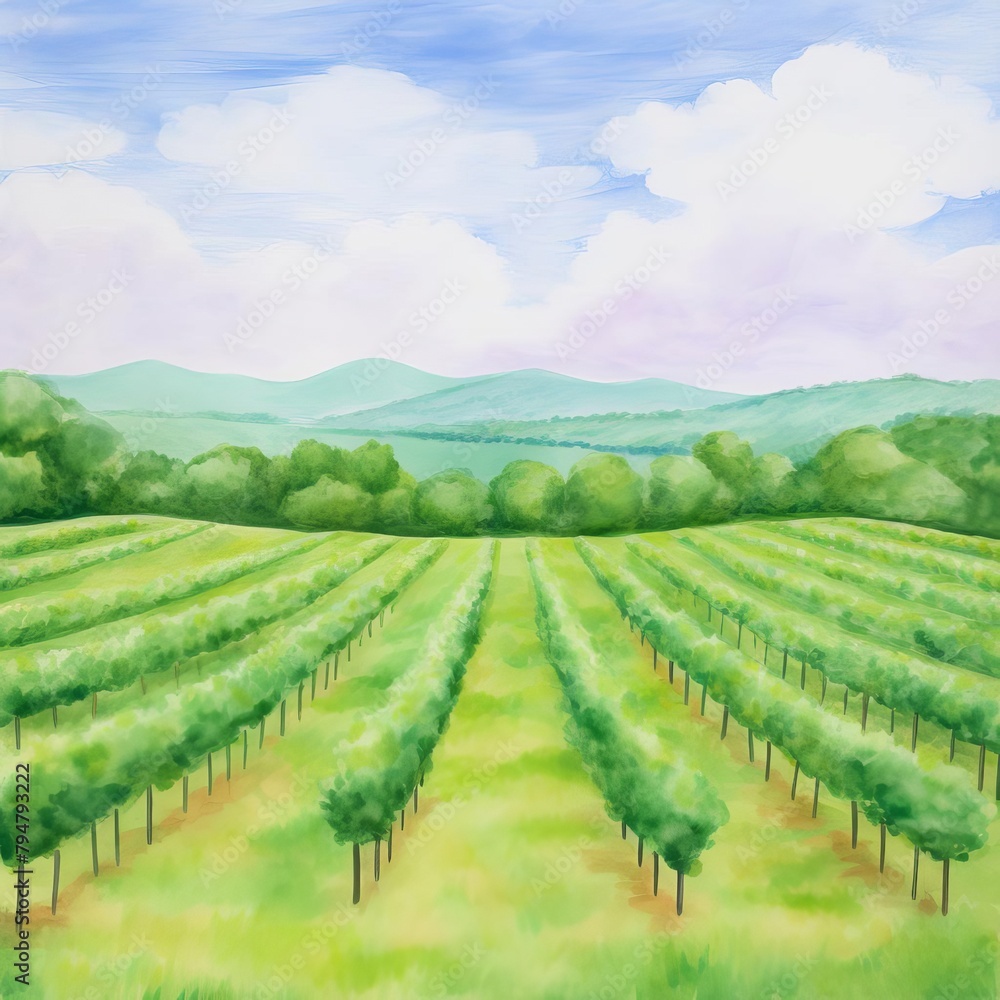 Fototapeta premium vineyard, lush vineyard