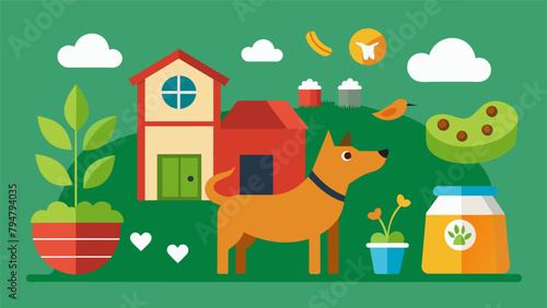 A household only buys organic sustainablyraised dog food to support environmentallyfriendly farming practices.