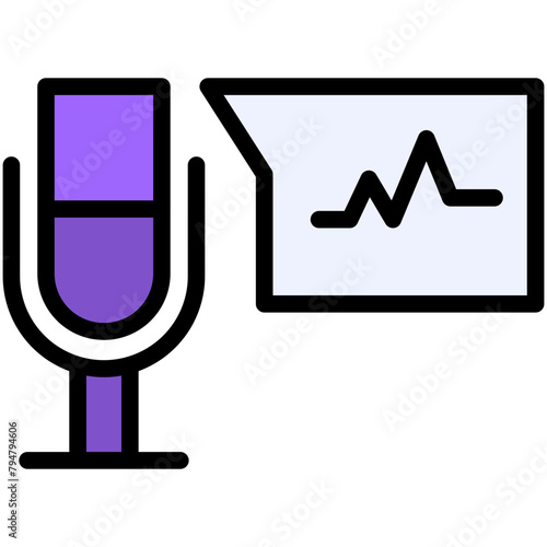 narrator filled line icon