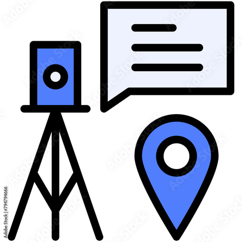 surveyor filled line icon