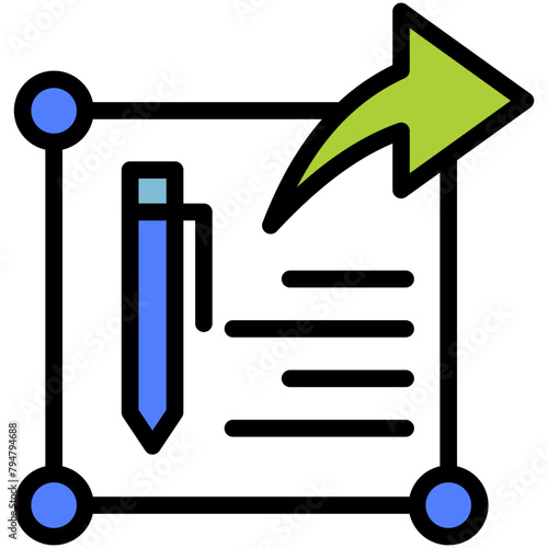 publisher filled line icon