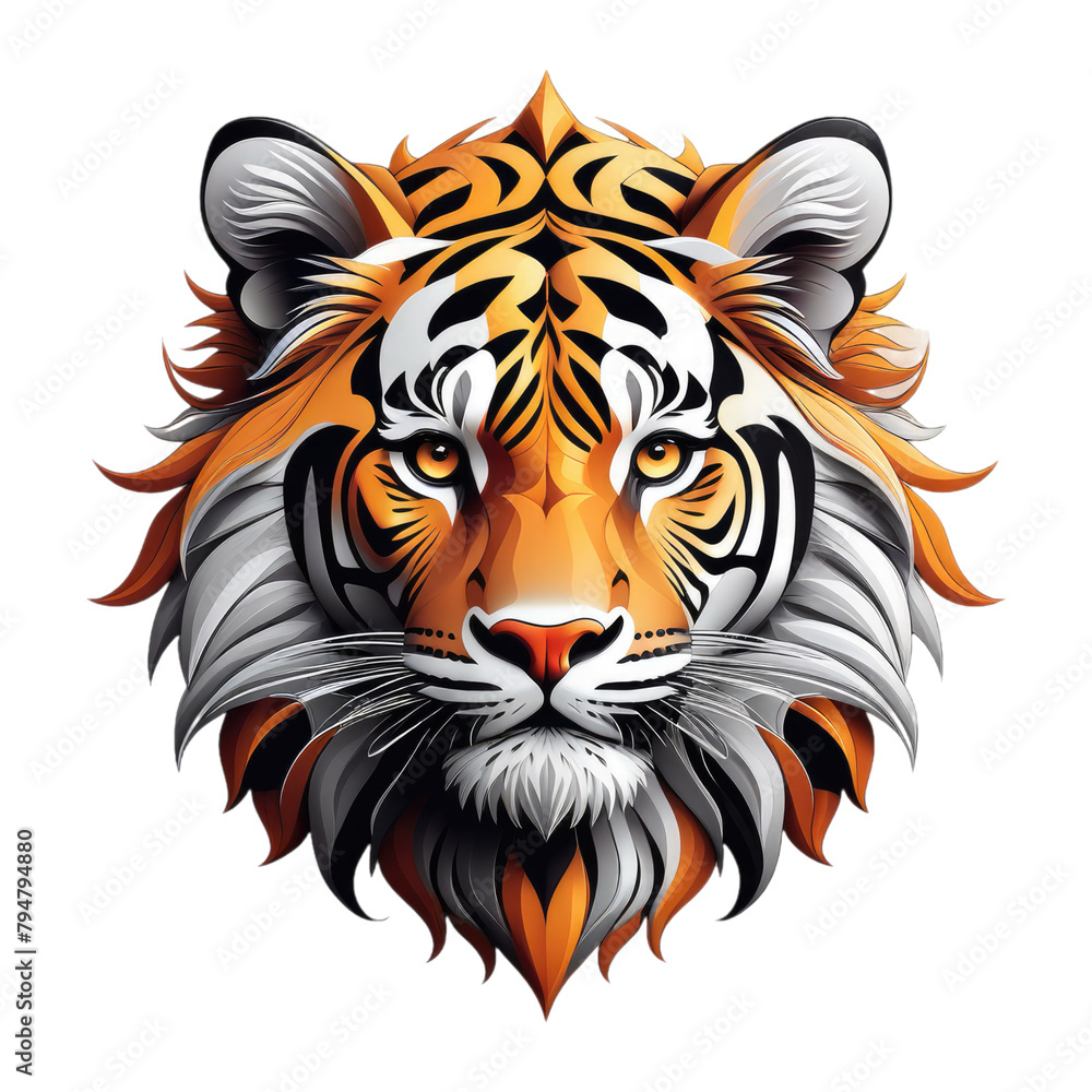 tiger head mascot shirt design
tiger head mascot shirt design