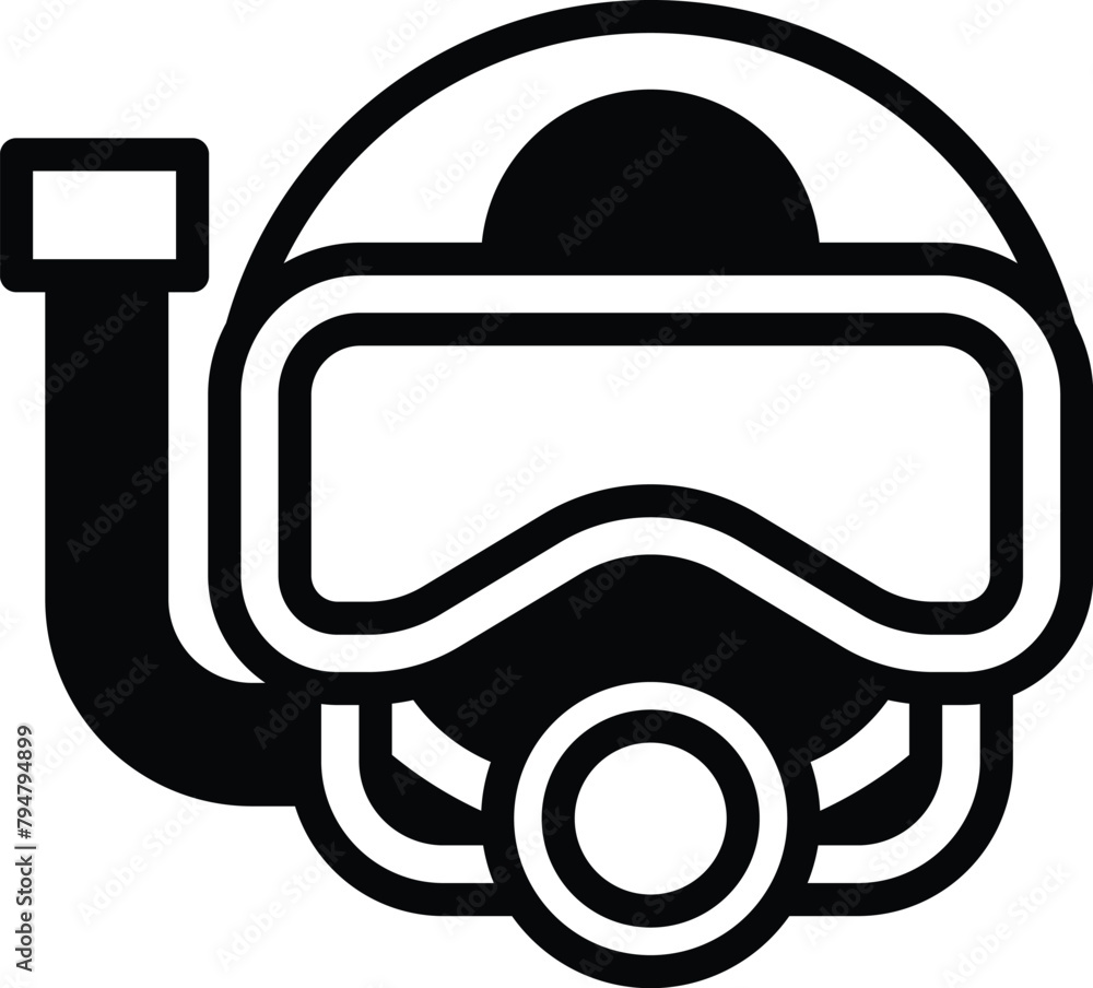 Fototapeta premium a diving mask with a black hose attached to it