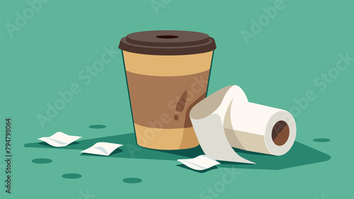 A discarded cardboard coffee cup tossed aside without a second thought patiently waits for its chance to become recycled paper towels.