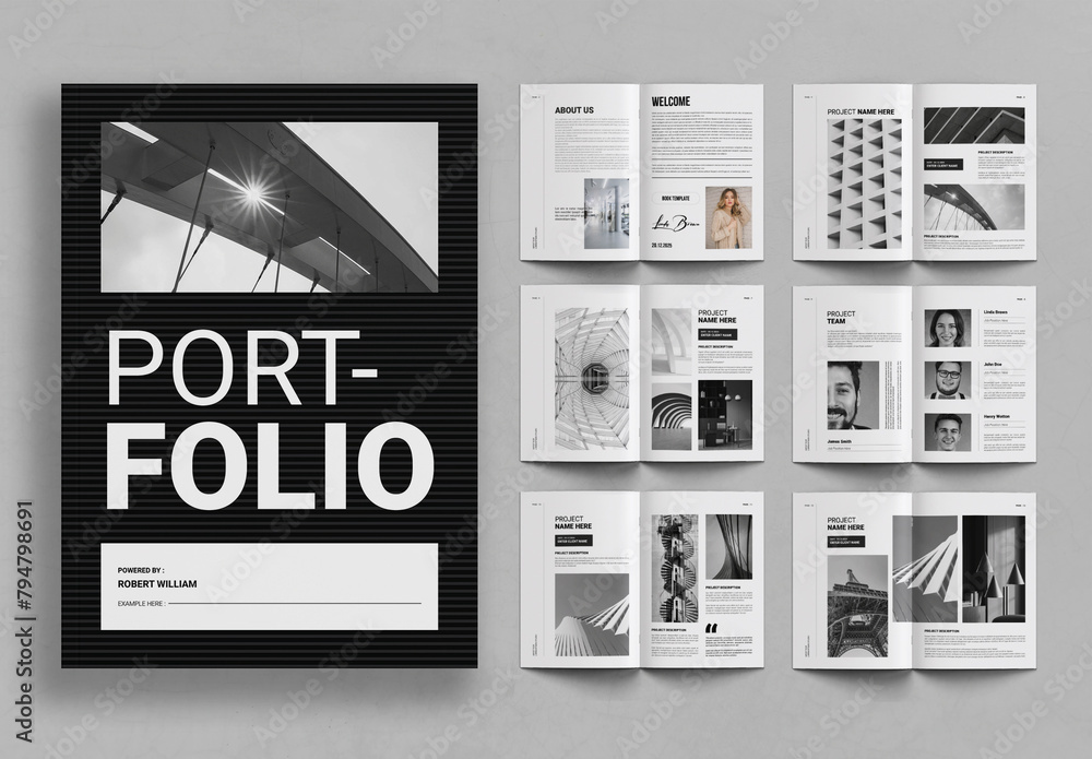 Portfolio Template Design Layout Stock Template | Adobe Stock