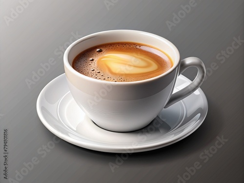 white realistic cup of coffee AI generated