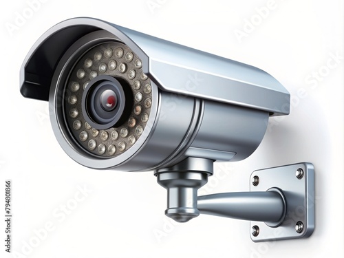 security camera isolated on white background AI generated