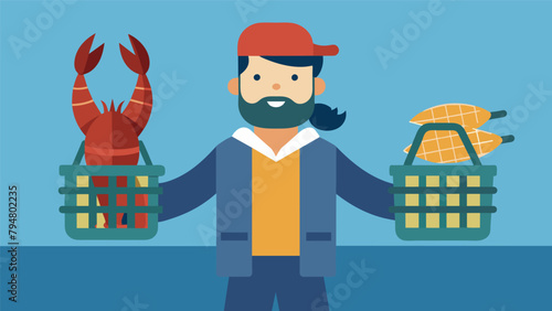 A lobster fisherman proudly displays his new biodegradable s which will break down and leave only a positive impact on the ocean floor once they