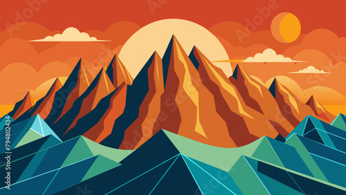A mountainous terrain where solar panels line the ridges and peaks soaking in the sunlight.