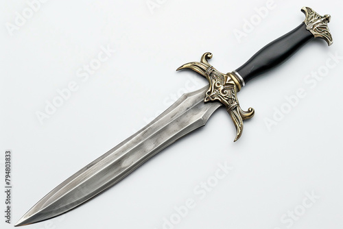 Silent sentinel dagger, standing guard against all threats, on a solid white background.