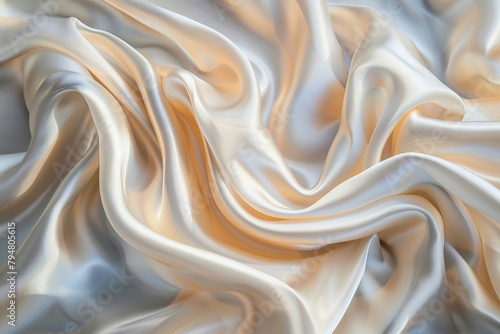Luxurious silk fabric rippling in a gentle breeze, abstract  , background photo