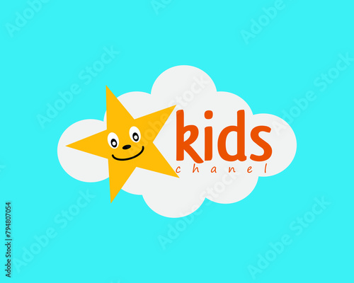 creative star smile icon logo design template