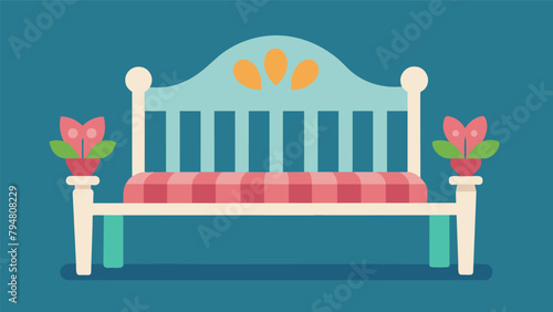 Turning an old crib into a charming and functional bench for outdoor seating.
