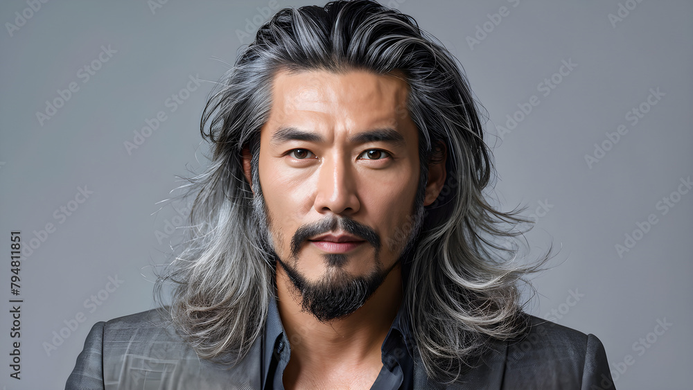 Pastel Elegance Suited Middle-aged Man, Stylish Sophistication Long-haired Middle-aged Gent, Refined Charm Middle-aged Man in Formal Attire, Elegant Serenity Pastel-clad Middle-aged Gentleman Pastel Elegance Suited Middle-aged Man, Stylish Sophistication Long-haired Middle-aged Gent, Refined Charm Middle-aged Man in Formal Attire, Elegant Serenity Pastel-clad Middle-aged Gentleman