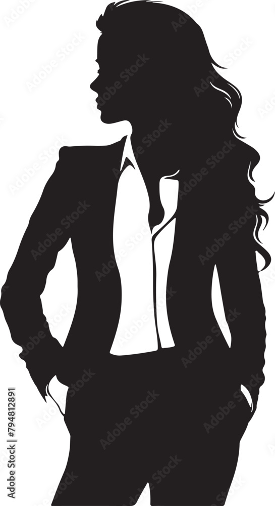 silhouette of a business woman silhouette of a business woman