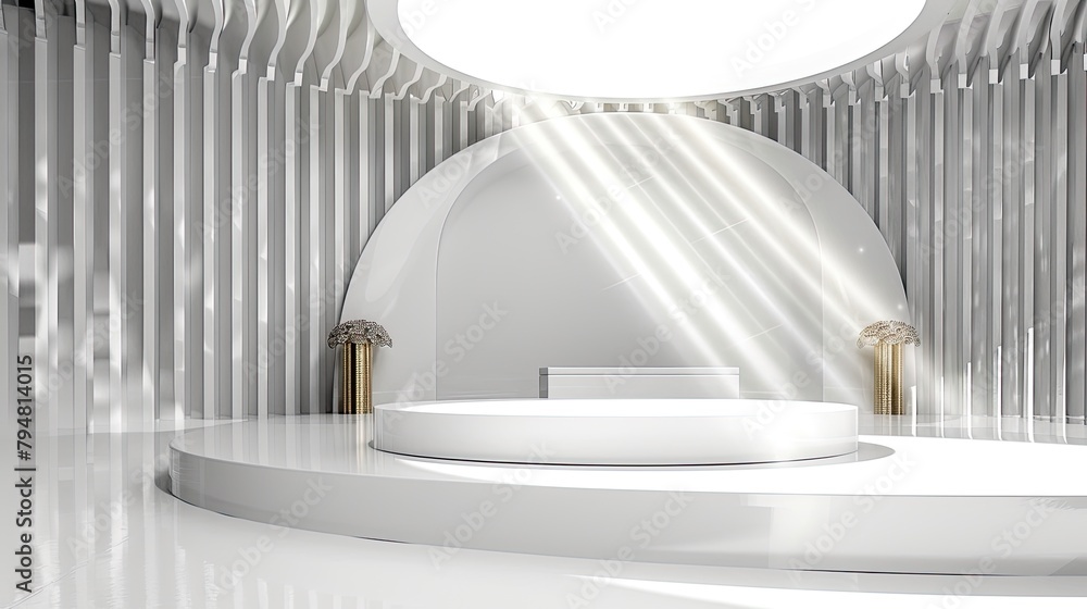 Modern Minimalist Interior with Symmetry and Clean Lines Modern Minimalist Interior with Symmetry and Clean Lines
